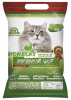 Наполнитель Homecat "Эколайн. Зеленый чай", для кошачьего туалета, комкующийся, 6 л
