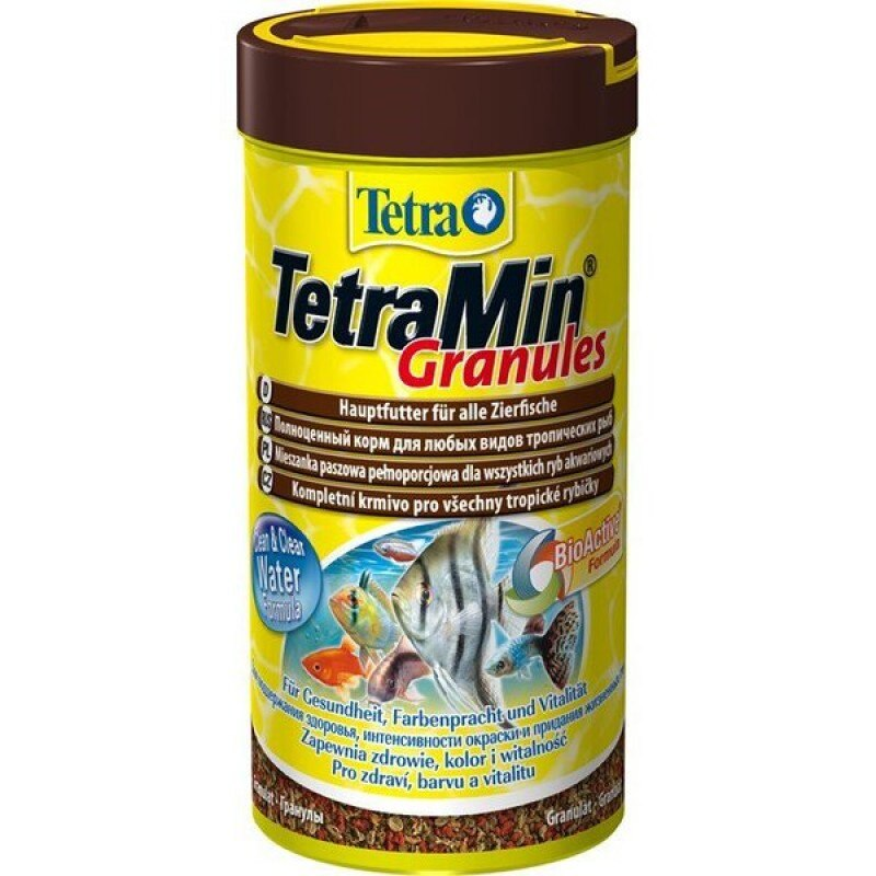 Корм для всех видов аквариумных рыб TETRA Min Granules гранулы, 250 мл