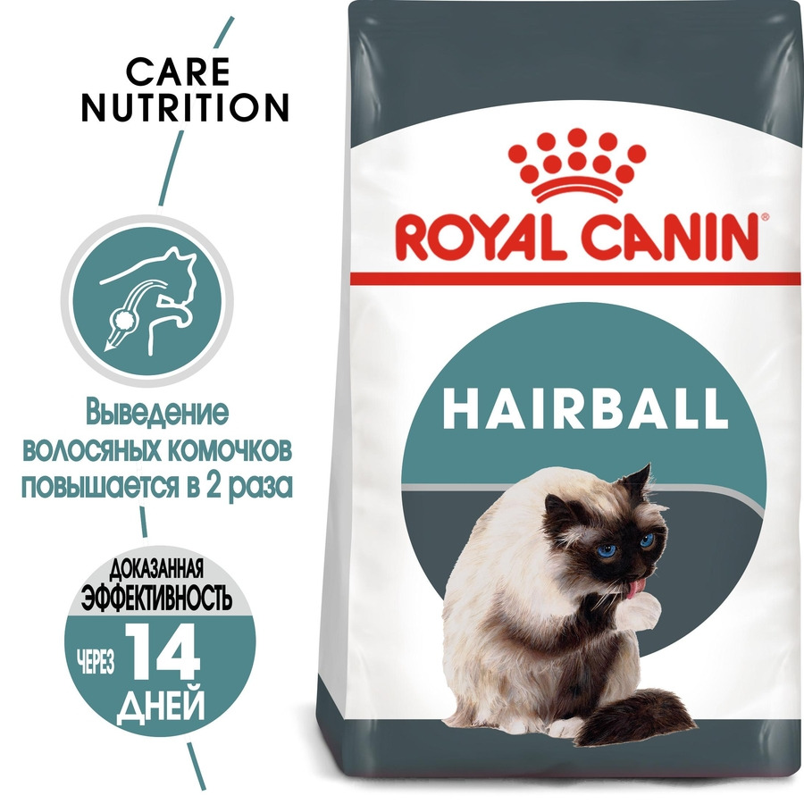 Корм сухой Royal Canin Hairball Care для взрослых кошек, для выведения шерсти из желудка, 400 г
