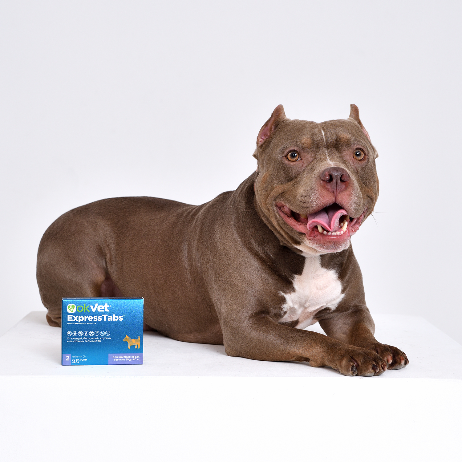 OKVET EXPRESSTABS Таблетки для собак от 30 до 60 кг от блох, клещей, вшей и гельминтов 1 таб