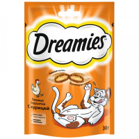 Лакомство Dreamies подушечки для кошек, с курицей, 30 гр
