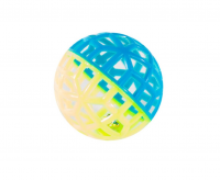 Игрушка для кошек Мячик сетчатый с бубенчиком, пластик, в ассортименте, 5.5 см 1 шт.