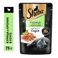 Влажный корм Sheba для кошек, с курицей и кроликом 75 г