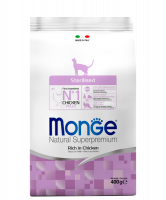 Сухой корм Monge Cat Sterilised для стерилизованных кошек, с курицей 400 г