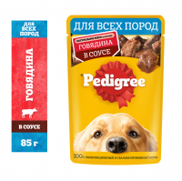 PEDIGREE Влажный корм для собак всех пород, с говядиной в соусе, 85г