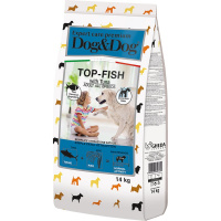 Сухой корм для взрослых собак Dog&Dog Expert Premium Top-Fish с тунцом 14 кг