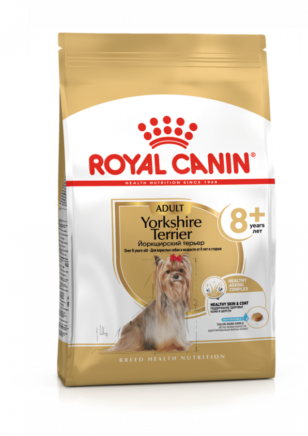 Корм сухой Royal Canin Yorkshire Terrier 8+ для стареющих собак породы Йоркширский Терьер в возрасте 8 лет и старше 500 г