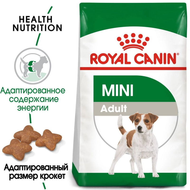 Корм сухой Royal Canin Mini Adult для взрослых собак мелких  пород с 10 месяцев до 8 лет, 4 кг