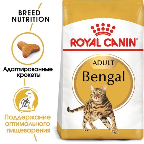 Корм сухой Royal Canin Bengal Adult для взрослых бенгальских кошек старше 12 месяцев, 400 г