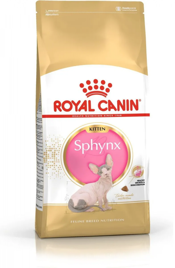 Корм сухой Royal Canin Sphynx Kitten для котят породы сфинкс в возрасте до 12 месяцев, 2 кг