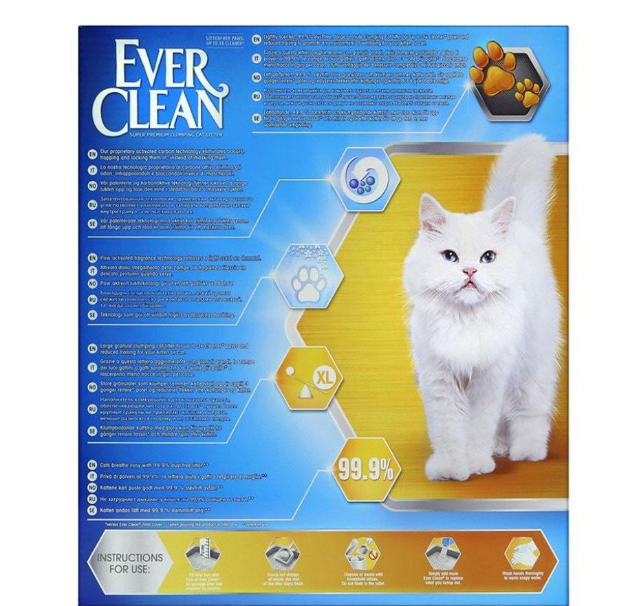 Наполнитель EVER CLEAN Less Trail для длинношерстных кошек, 10 кг.