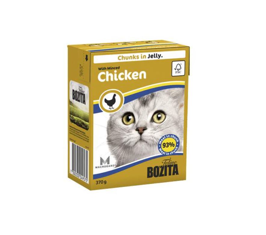 Влажный корм для кошек BOZITA с курицей в желе, 370г