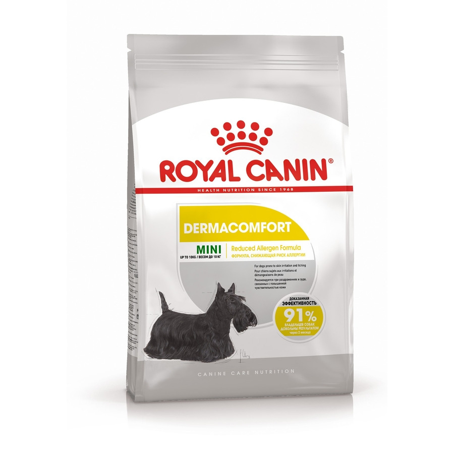 Сухой корм Royal Canin Dermacomfort для взрослых собак мелких пород, при зуде кожи 3 кг