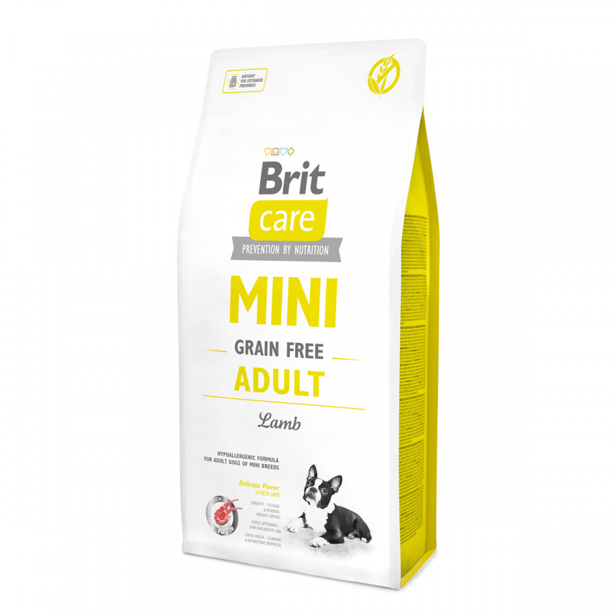 Корм сухой Brit Care беззерновой для взрослых собак миниатюрных пород, с ягненком, 2 кг
