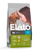 Корм сухой Elato Holistic Сat для взрослых кошек, для красивой и блестящей шерсти, с рыбой 1,5 кг
