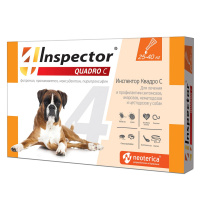 Капли на холку Inspector для собак весом 25-40 кг от блох и клещей 1 пипетка