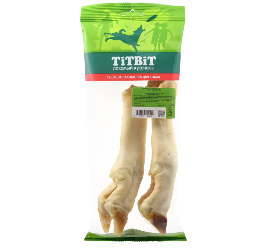 Лакомство для собак TiTBiT Нога баранья 2 шт, мягкая упаковка164 г
