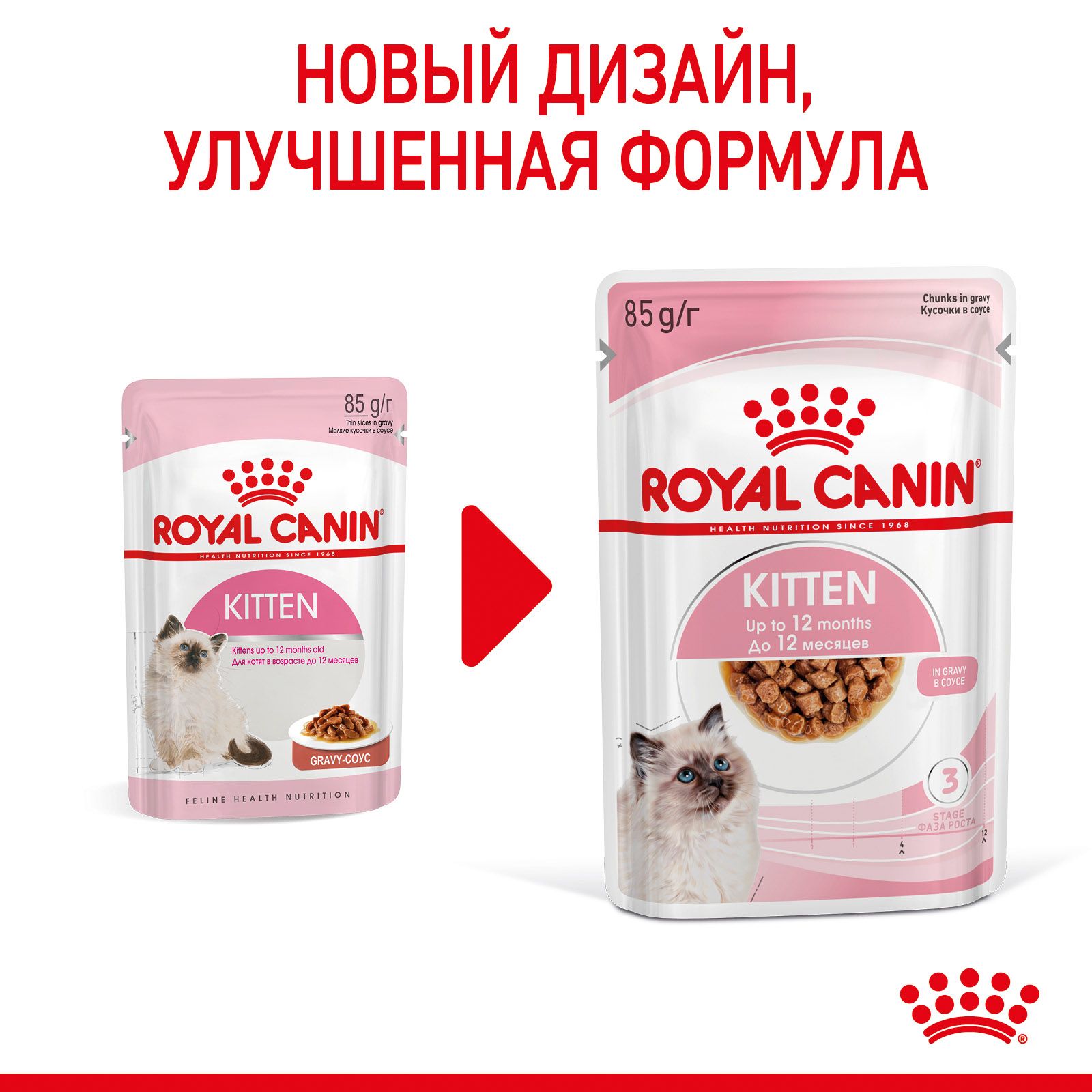 Влажный корм для котят Royal Canin Instinсtive Kitten кусочки в желе 85г