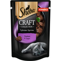 Влажный корм Sheba Craft для взрослых кошек, ломтики с ягнёнком в соусе,  75 г