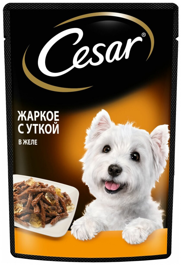 Влажный корм Cesar для взрослых собак, жаркое с уткой, 85 г