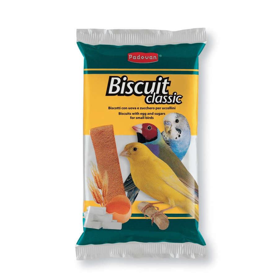 Лакомство для мелких птиц Padovan Biscuit Classic бисквиты со злаками и яйцом, 30 г
