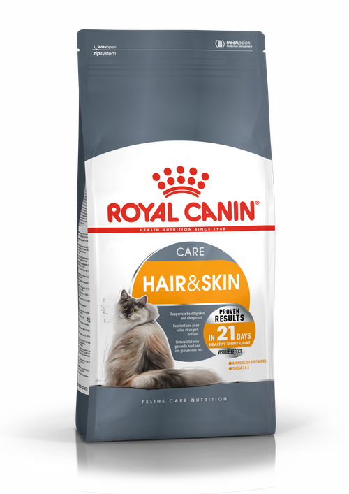 Корм сухой Royal Canin Hair & Skin Care для взрослых кошек, для поддержания здоровья кожи и шерсти 400 г