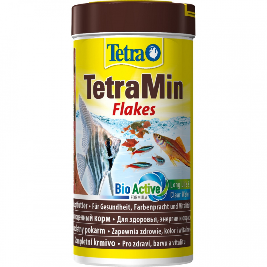 Корм для всех видов аквариумных рыб TetraMin хлопья 250 мл