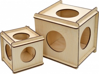Домик для грызунов Кубик, фанера 15х15х15 см