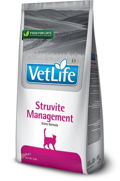 Корм сухой Farmina Vet Life Feline Struvite Management для взрослых кошек, при рецидивах мочекаменной болезни струвитного типа 2 кг
