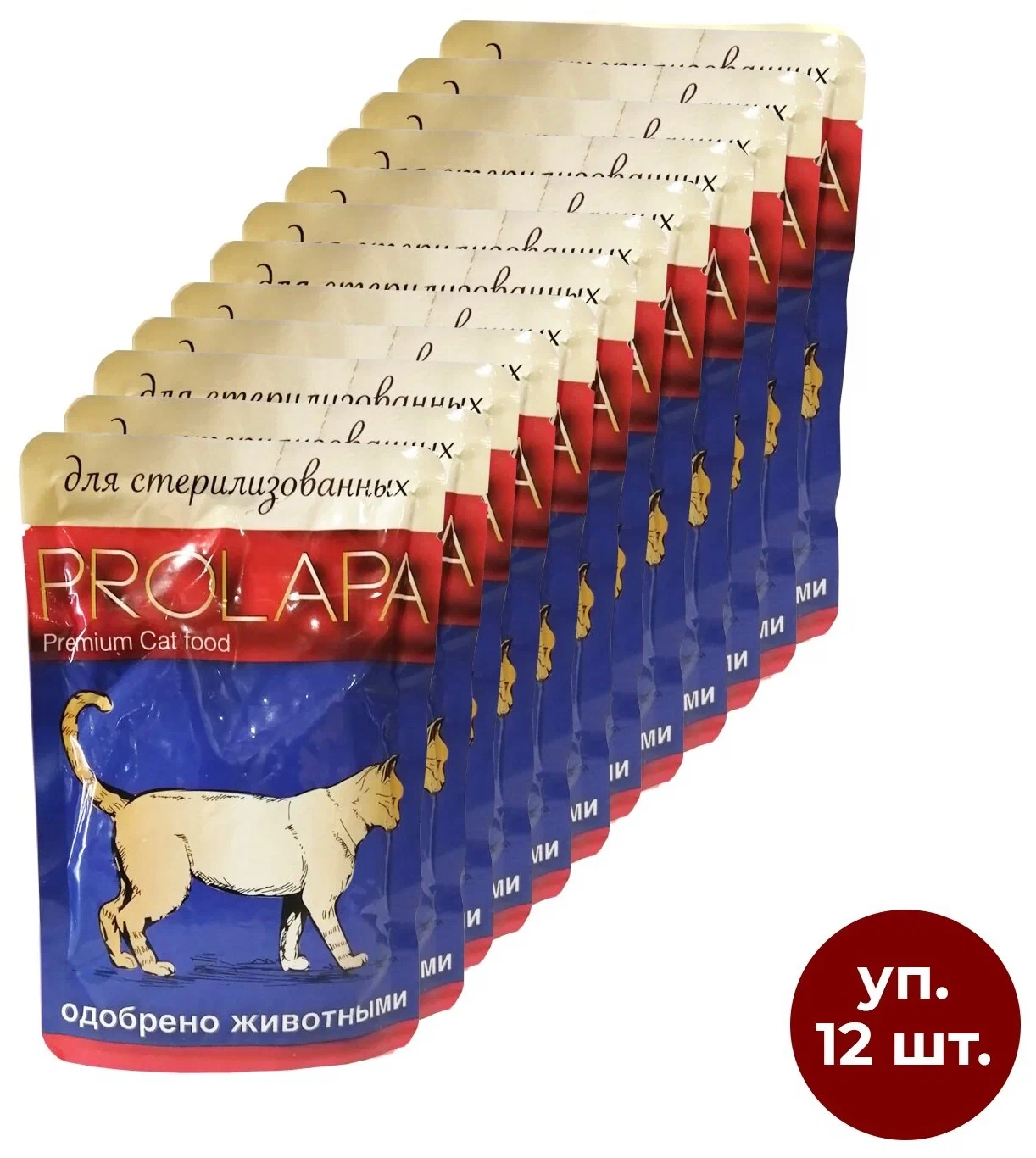 Влажный корм для стерилизованных кошек Prolapa Premium кусочки с птицей в соусе 100 г