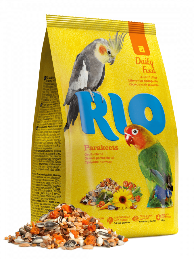 Корм для средних попугаев RIO Основной рацион, 1 кг