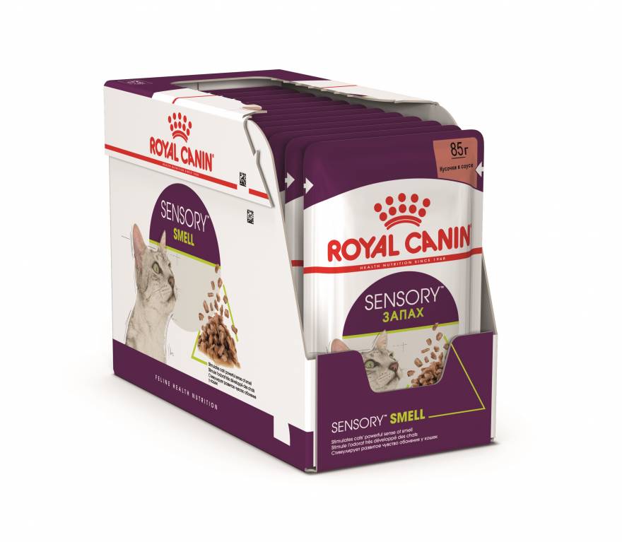 Влажный корм Royal Canin Sensory запах для взрослых кошек, кусочки в соусе 85 г