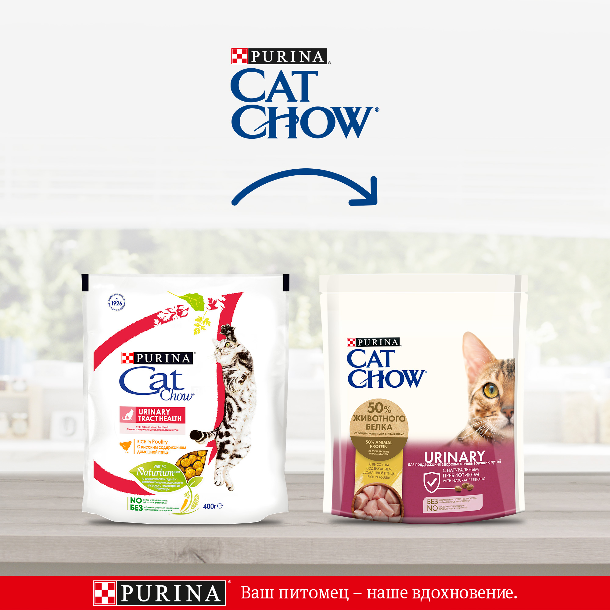 Сухой корм Cat Chow для здоровья мочевыводящих путей, с домашней птицей 400 г
