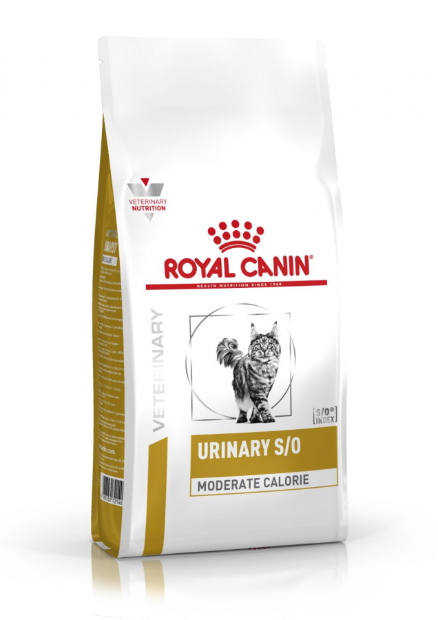 Корм сухой Royal Canin Urinary S/O Moderate Calorie для взрослых кошек, предрасположенных к набору лишнего веса, способствующий растворению струвитных камней,  7 кг