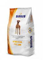 Корм сухой Sirius для взрослых собак, с ягнёнком и рисом 3 кг