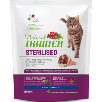 Корм сухой для стерилизованных кошек Natural Trainer Cat Sterilised с сыровяленой ветчиной, 300 г
