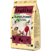 Сухой корм для взрослых активных собак Dog&Dog Expert Premium Super-Power с курицей 3 кг