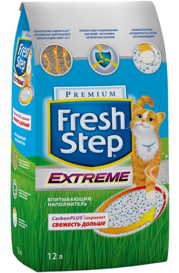 Наполнитель Fresh Step Extreme для кошачьего туалета, впитывающий 6,35 кг