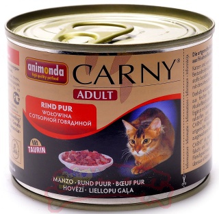 Корм АНИМОНДА консервы для кошек с отборной говядиной, Carny Adult 200г