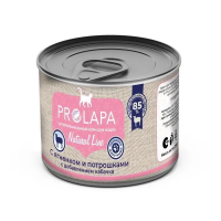 Консервы для кошек Prolapa Natural Line с ягненком, потрошками и кабачком 200 г