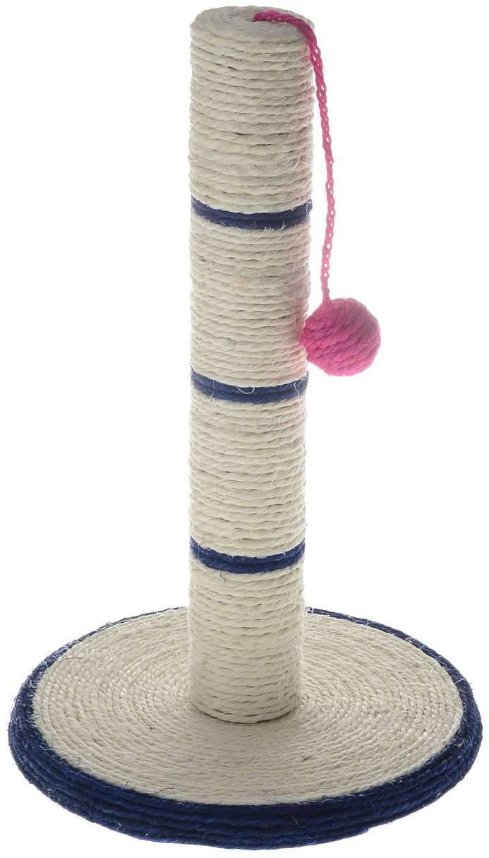 Когтеточка для кошек Triol Столбик с шариком 46 см