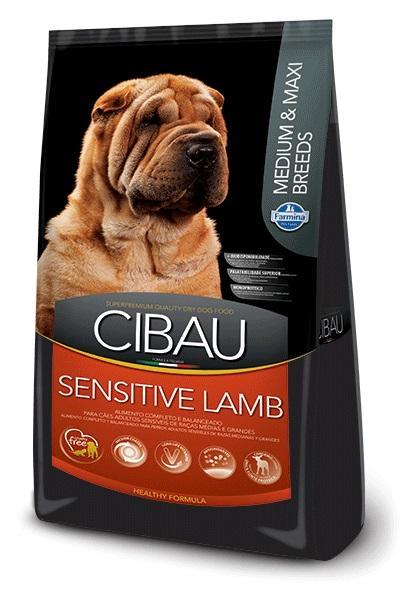 Сухой корм Farmina Cibau Medium & Maxi Sensitive для собак средних и крупных пород, с чувствительным пищеварением и аллергией, с  ягнёнком 2,5 кг