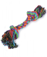 Игрушка для собак, канат цветной с двумя узлами. 330мм