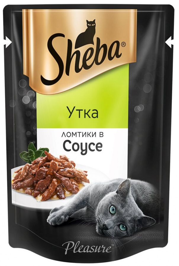Влажный корм Sheba для взрослых кошек, с уткой в соусе 75 г