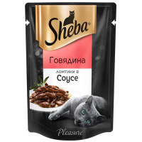 Влажный корм Sheba Pleasure для взрослых кошек, ломтики с говядиной в соусе, 85 г