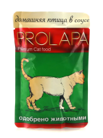 Влажный корм для кошек Prolapa Premium с домашней птицей в соусе 100 г