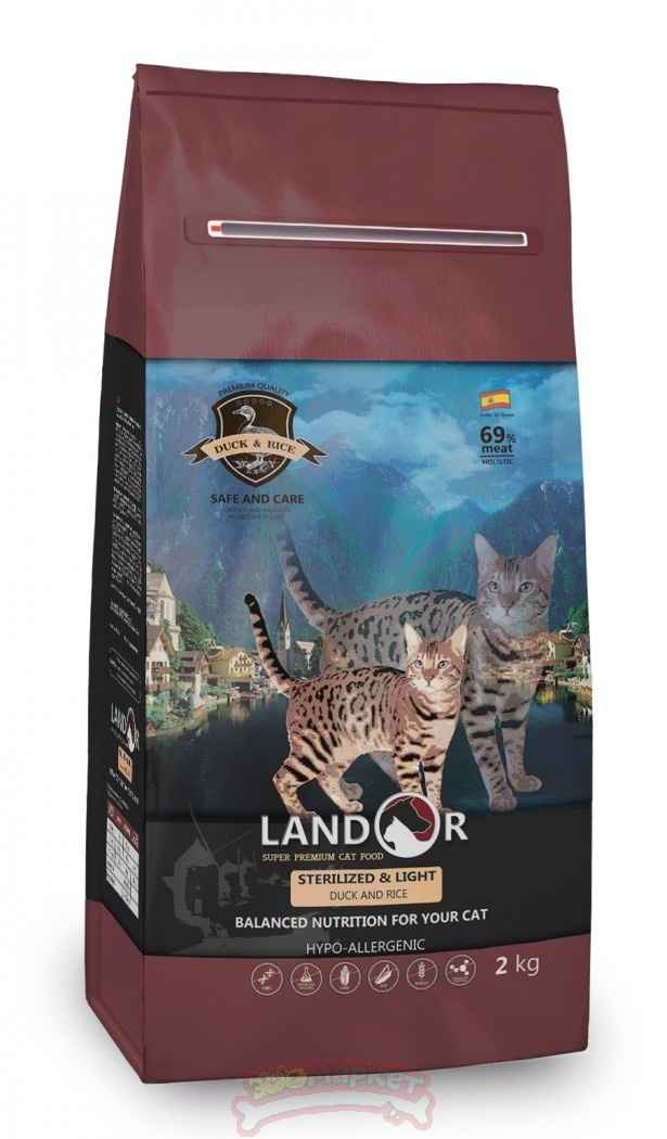 Корм для кошек Landor Sterilized & Light с уткой (0.4 кг)