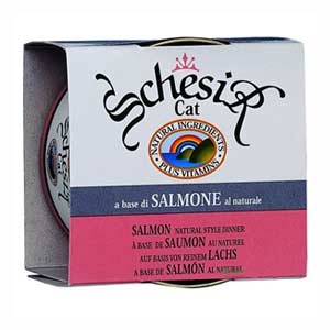 Корм Schesir консервы для кошек, лосось в собственном соку, 85г