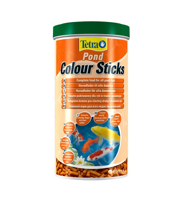 Корм для прудовых рыб Tetra Pond Colour в гранулах, для окраски, 1 л