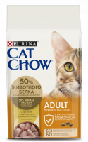 Сухой корм Cat Chow для взрослых кошек, с высоким содержанием домашней птицы, 1,5 кг